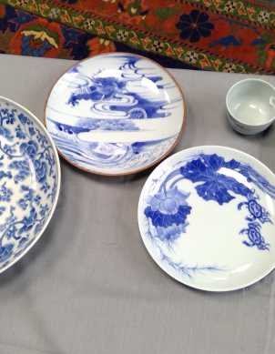 Lot de 6 porcelaines en bleu et blanc - Vietnam